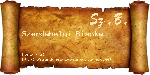 Szerdahelyi Bianka névjegykártya
