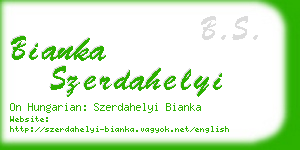 bianka szerdahelyi business card